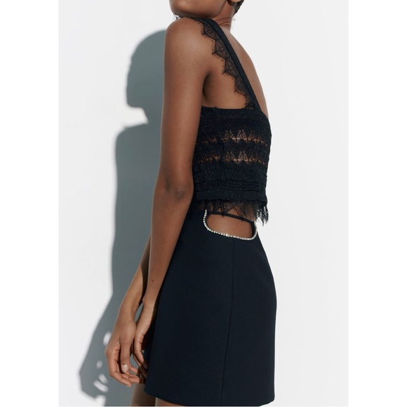 ZARA BLACK MINI SKIRT - Picture 2 of 7